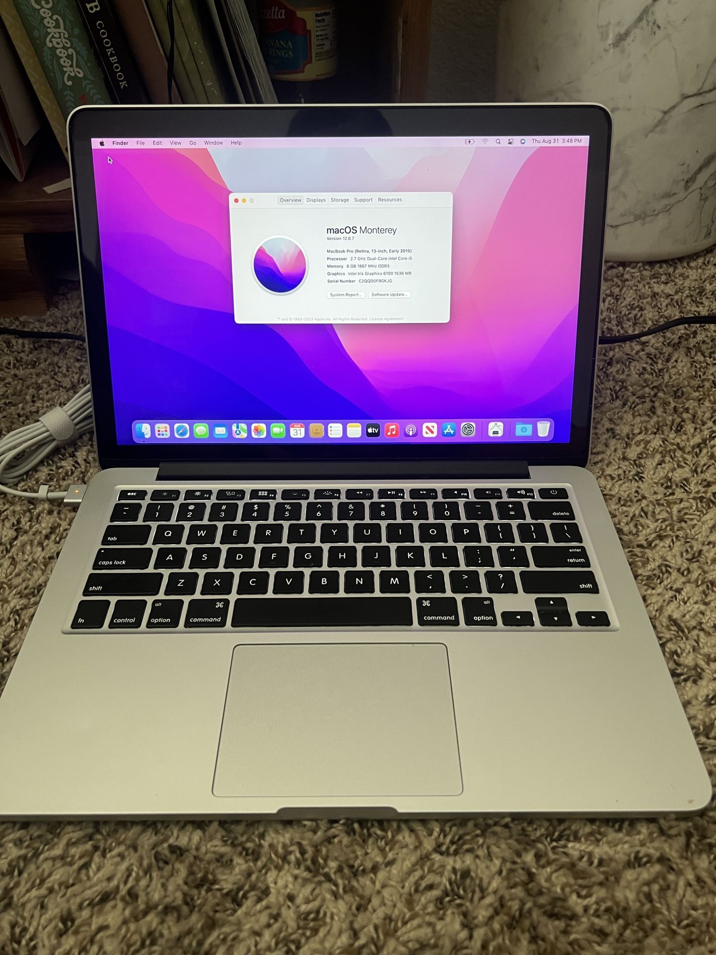 Macbook Pro 15- macOS Monterey 12.6.7