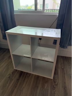 Square white shelf