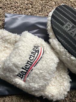 White Balenci Slides 9.5