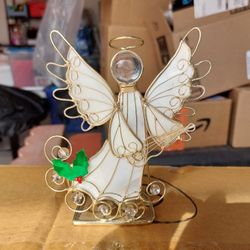 Angel Stained Glass Votive Holder
