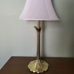 Mid Century/Hollywood Regency Stiffel Brass Tulip Base Lotus Lamp