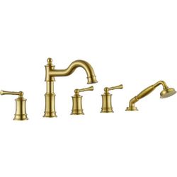 Brushed Gold Bathtub Faucet Set (New) 