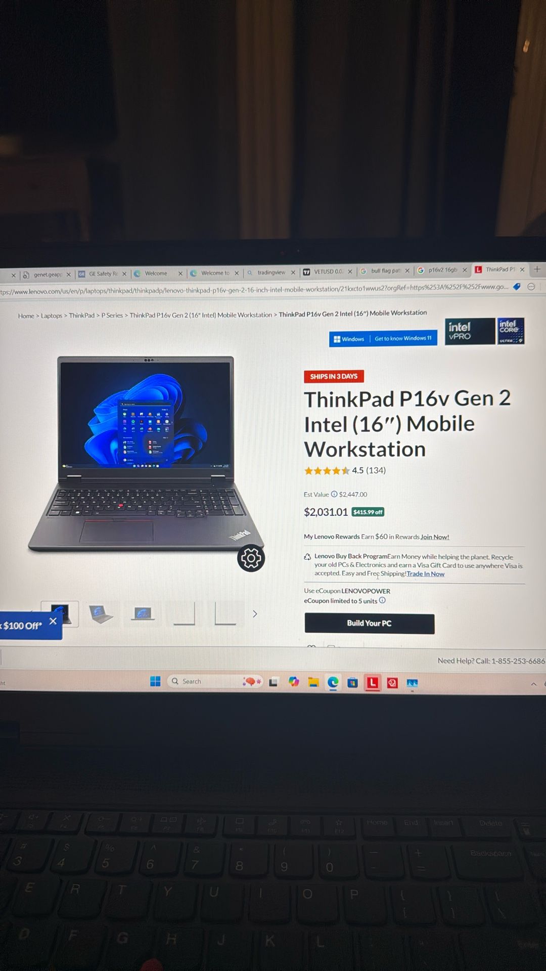 Lenovo 16 Inch P16 V gen 2