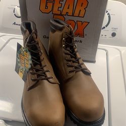 Size 14 Gear Box Work Boots! Steel toe! New Old Stock!