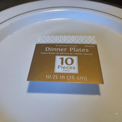 Premium Plastic Dinner Plates.& Luncheon Plates. See Pictures Size