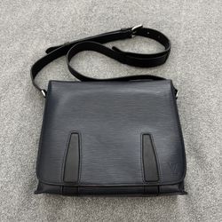 Louis Vuitton Blue Marine Epi Harrington PM Messenger Bag