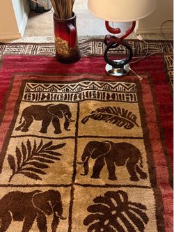 Unique designer rug and accessories (bundle deal)