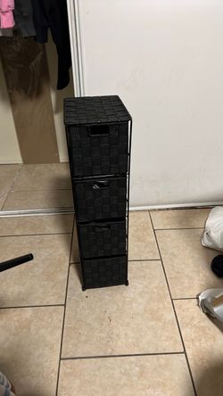 Black storage for bathroom or bedroom