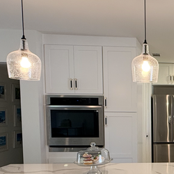2 glass pendant lights