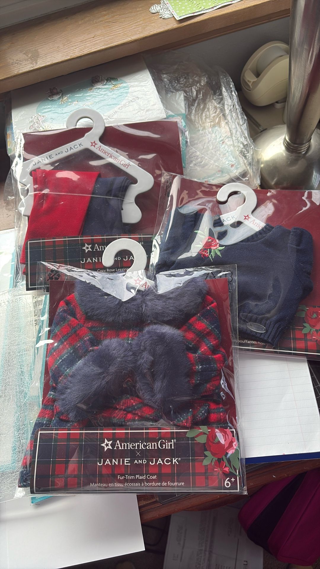 American Girl Janie And Jack Leggings, Coat, Sweater New