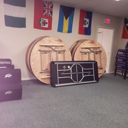 Stove, Round Tables, Executive Desk, Etc.