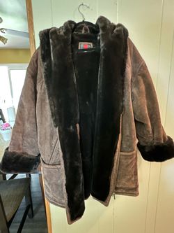 Suede winter coat