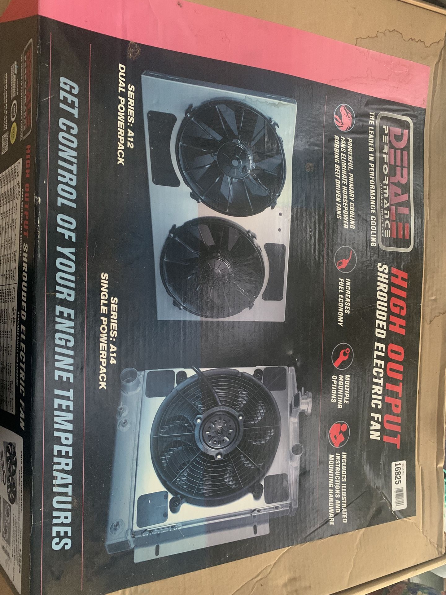 DERALE HIGH OUTPUT SHROUDED ELECTRIC FAN 16825