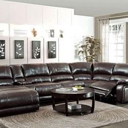 Brand New 6 Piece Motion Sectional with Reclining Chaise