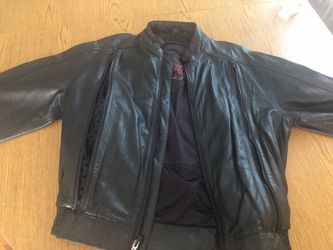 Woman’s leather motorcycle jacket- size medium