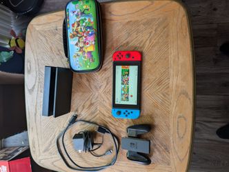 Nintendo Switch 32GB Console Bundle - Neon Red/Blue Joy-Con w/ Dock, Case & Cables
