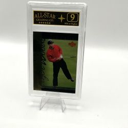 2001 UPPER DECK GOLF TIGER'S TALES #TT22 TIGER WOODS HOF (Graded 9).