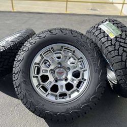 18" TRD Style 5×150 Wheels rims A/T tires Toyota Tundra Sequoia