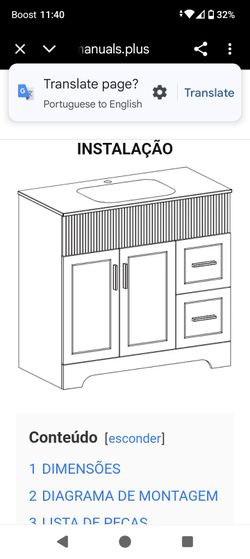 Black Bathroom Vanity 36inch