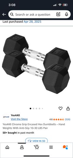 15lb dumbbells (pair) Like New