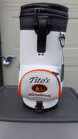 Tito's branded Vessel golf bag
