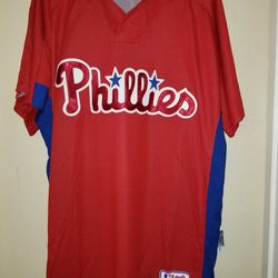 Brand New Philadelphia Phillies Team Issued Majestic MLB Jersey Red Blue Blanks No Numbers
Men Size 48