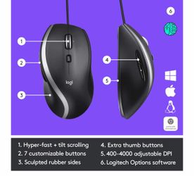 Logitech Hyper-Fast Scrolling Wired Mouse