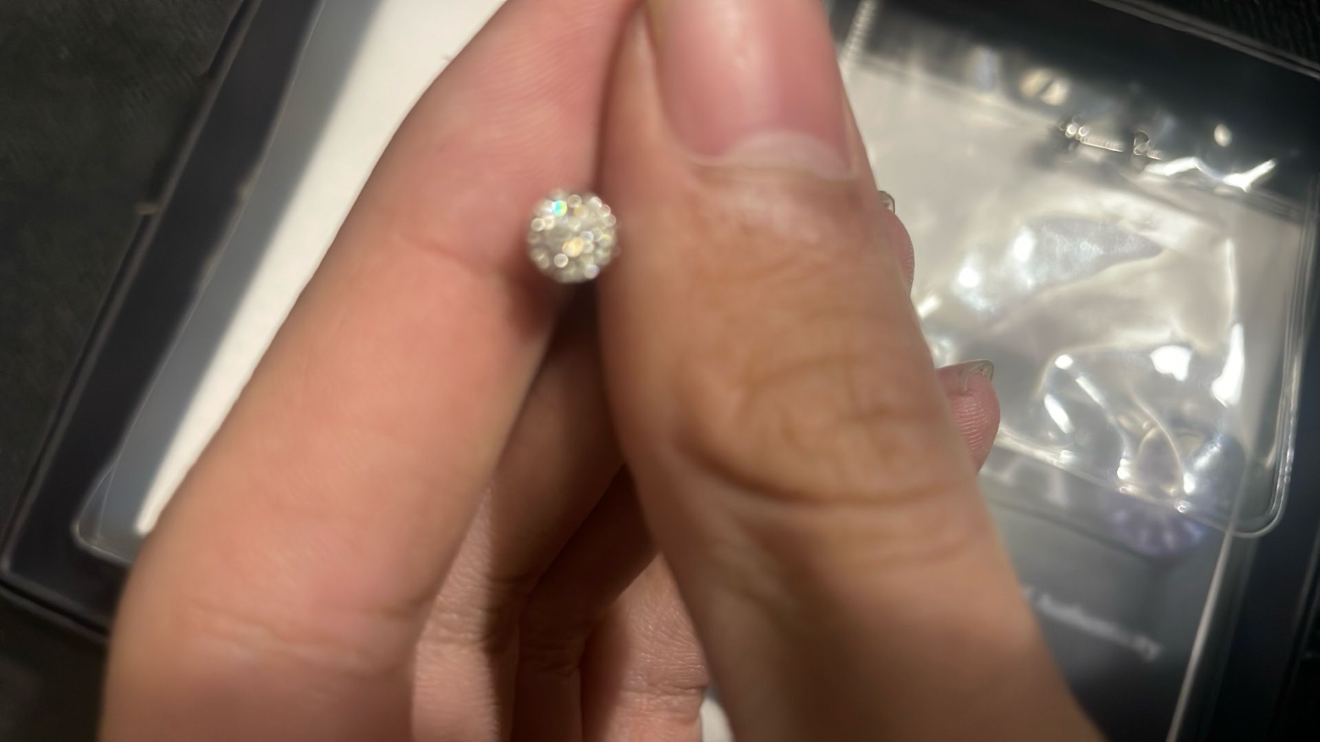 925 Silver Mossinite Earrings
