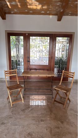 Teak Foldable Set & Cushions