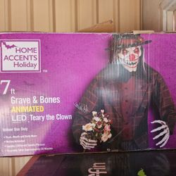 7ft Grave And Bones Animated Prop