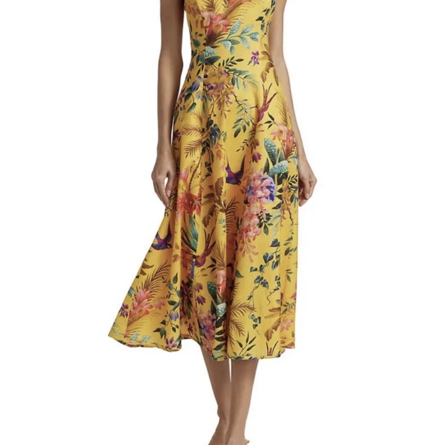zimmermann tropicana linen midi dress Zimmermann Tropicana Cutout Midi Linen Dress