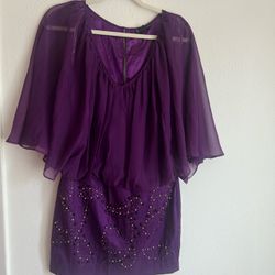 Purple Dress With Beads 