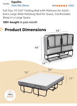 Never used full folding bed