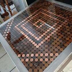 Penny Table With Epoxy