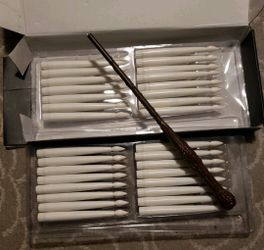 Halloween 31 Floating magic hanging Candles w/ wand