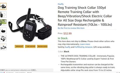 dog training collar