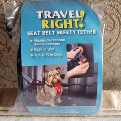 Travel Right Seat Belt Safety Tether. For All Dog Size. Keeps them secure while traveling.