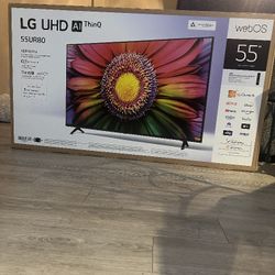 LG 55 INCH TV UHD AL ThinQ 55UR 8000 New In Box