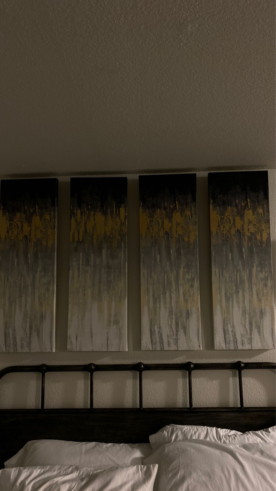 Four panel abstract artwork