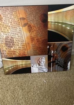 Lincoln Memorial Collage Canvas Wall Art