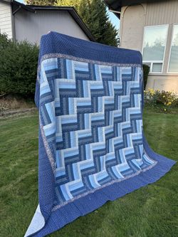 Vintage Handmade Queen Patchwork Quilt