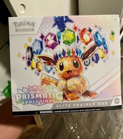 Pokémon Scarlet & Violet Prismatic Evolutions Elite Trainer Box Eevee New