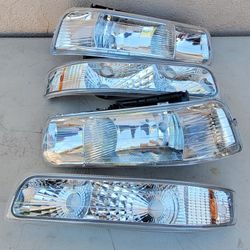 99-02 Chevrolet Silverado 00-06 Suburban Tahoe Headlights Luces Faros Micas Calaveras Focos Faroles Chevy 