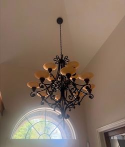 Large scroll style light fixture