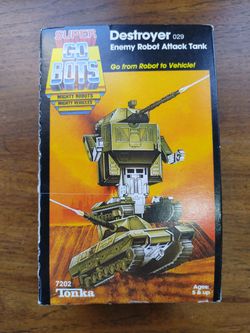 Vintage 1984 Tonka Super Gobots Destroyer 29 Enemy Robot Attack Tank in box 1980's Robot Transforming Vehicle Toy Unopened New In Box NOS 