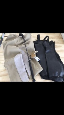 Girls size small riding pants and chaps