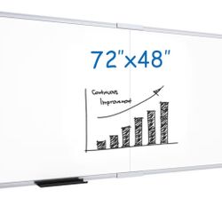 VIZ-PRO Magnetic Dry Erase Board, 72 X 48 Inches