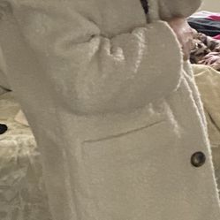 Cozy White Coat Size XS