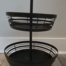 Two-tiered Lazy Susan Basket