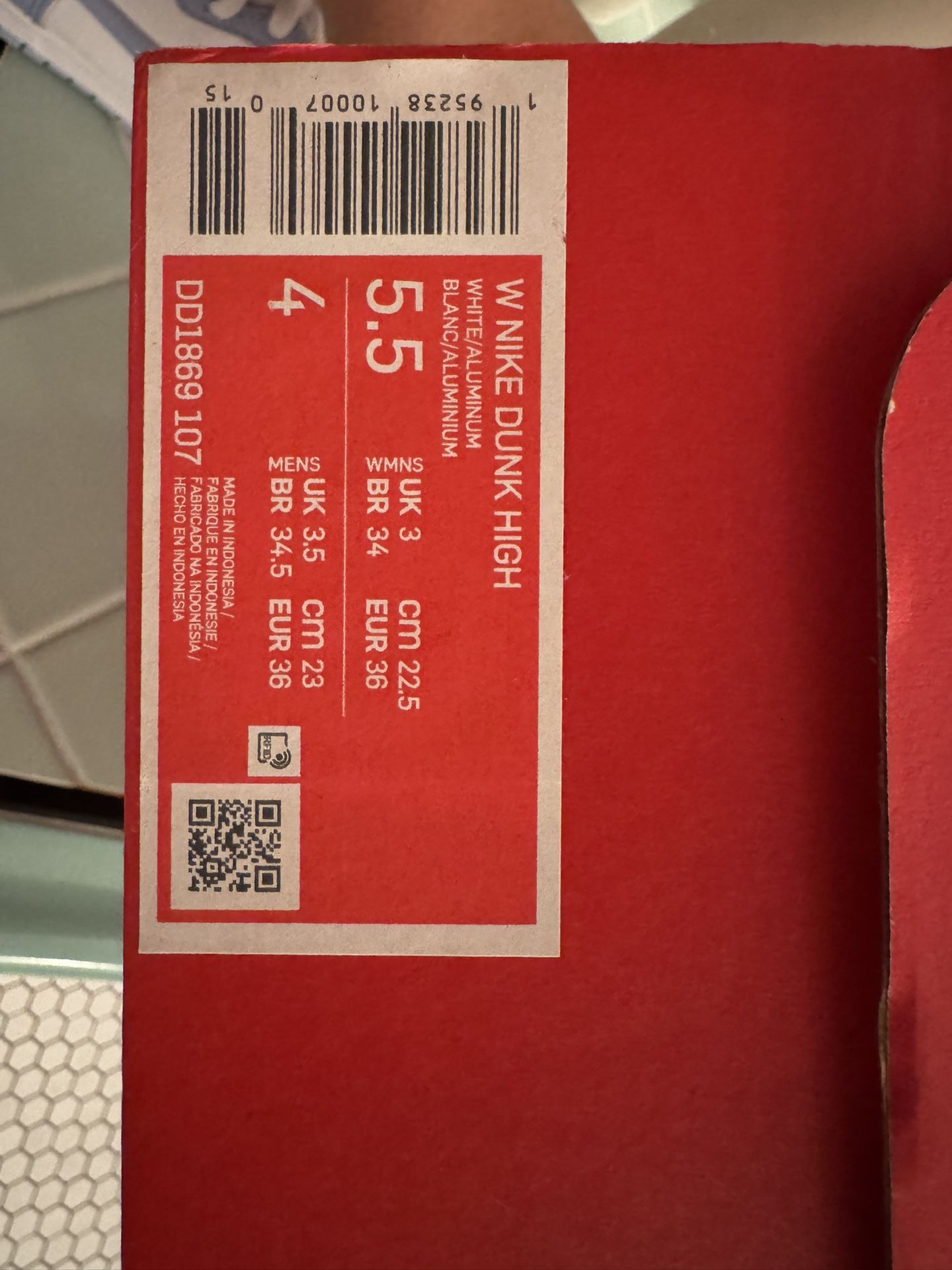 Nike Dunk High Aluminum White Womens